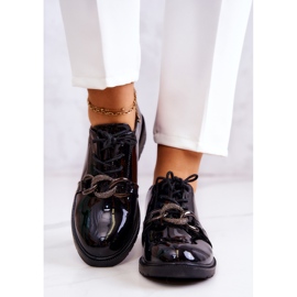 S.Barski Lackierte Schuhe mit schwarzem Larosa-Ornament 3