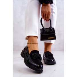 S.Barski Elegante lackierte Loafer Loafer Black Belize schwarz 1