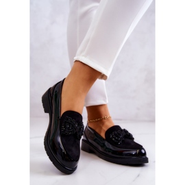 S.Barski Elegante lackierte Loafer Loafer Black Belize schwarz 2