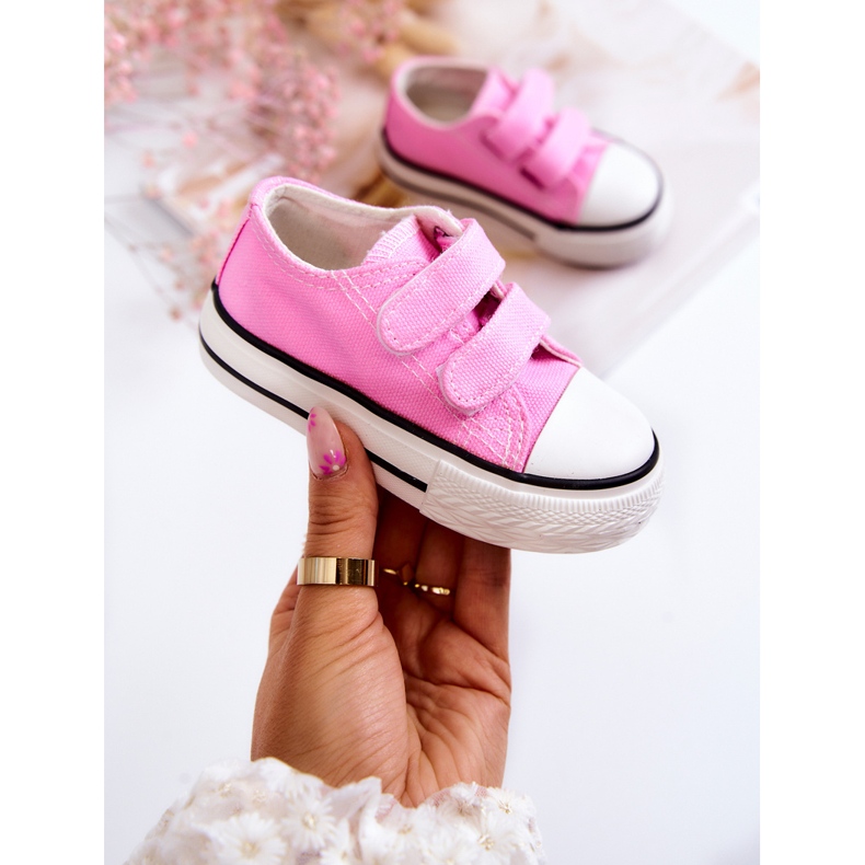 Kinderturnschuhe mit Klettverschluss Pink Bernie rosa 1