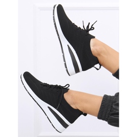 Sockenkeilschuhe Binita Schwarz 1