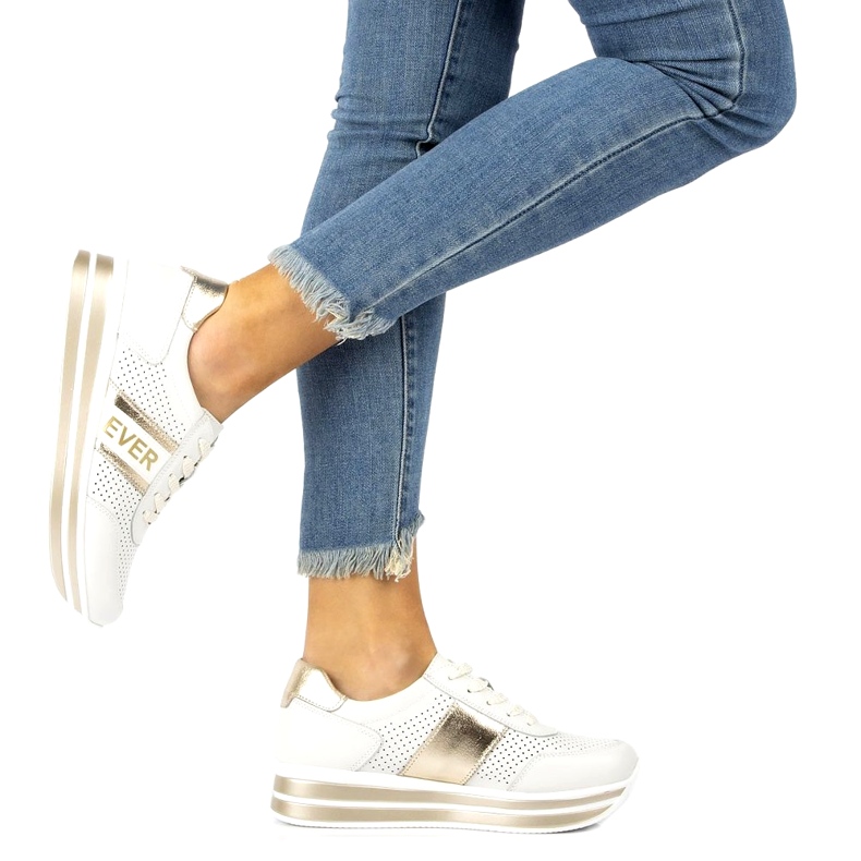 Ever Sports Schuhe für Frauen Filippo DP1414 weiß und gold golden 6