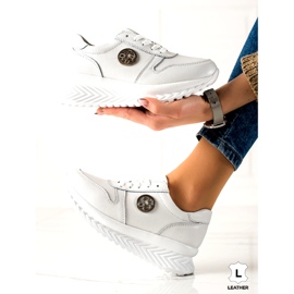 Damen Sportschuhe gebunden Filippo DP3547 / 22 WH Weiß silber- 1