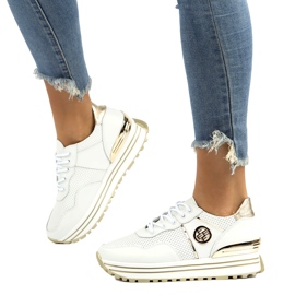 Lederturnschuhe Filippo DP3538 / 22 WH weiß 4