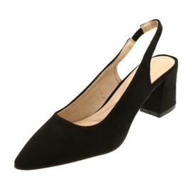 Elegante Wildlederpumps Evento 22SD98-4549 Schwarz 3