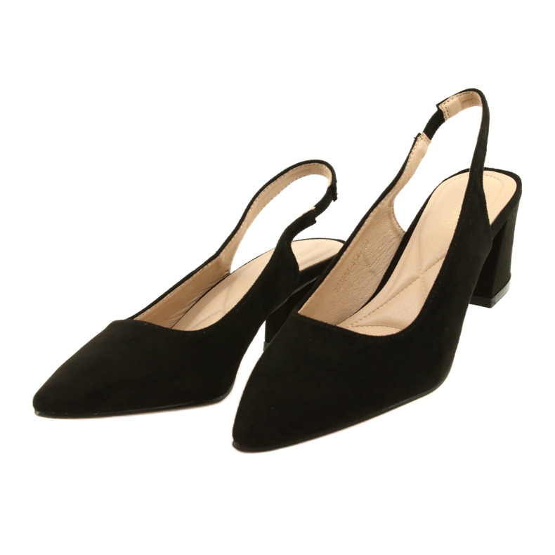 Elegante Wildlederpumps Evento 22SD98-4549 Schwarz 2