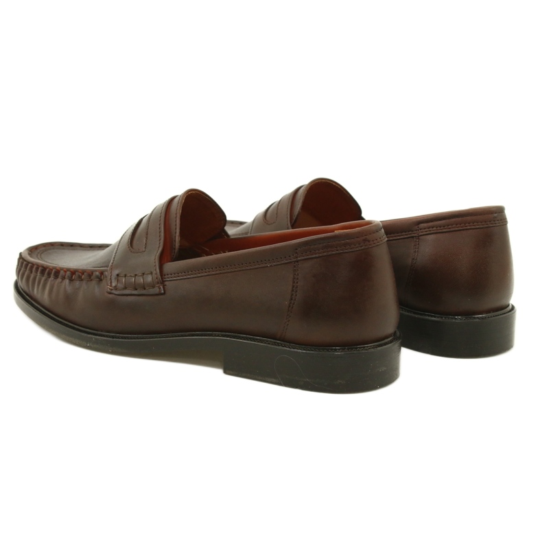 Pilbut Braune Loafer aus Morello-Leder 4