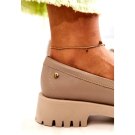 Damen Lederschuhe Fransen Maciejka 05497-04 Beige 5