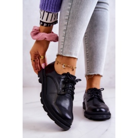 S.Barski Klassische Oxford-Schuhe für Damen Schwarz Colton 1