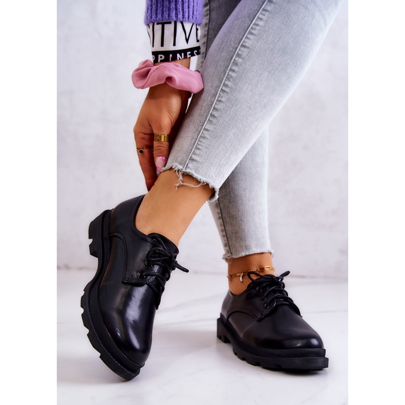 S.Barski Klassische Oxford-Schuhe für Damen Schwarz Colton 2