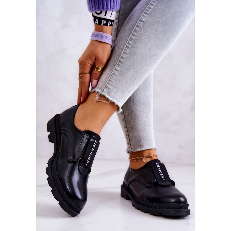 S.Barski Damen-Slipper aus Leder Schwarz Kirstee 2