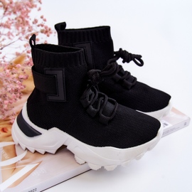 FR1 Sportschuhe für Kinder Hohe Socke Schwarz Nickie 1