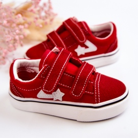 Klassischer Kinder-Sneaker Roter Phiris-Klettverschluss 2