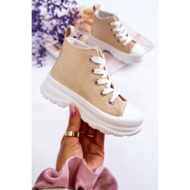 FR1 Hohe Kindersneaker Beige Freeze 1