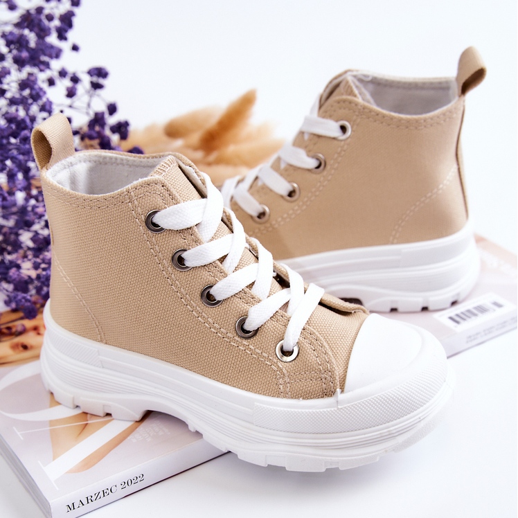 FR1 Hohe Kindersneaker Beige Freeze 2