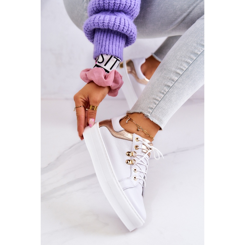 FILIPCZYK Sportschuhe aus Leder auf der Plattform White Mary Ann weiß 1