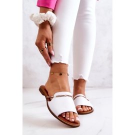 Lewski Shoes Leder Hausschuhe Lewski Schuhe 3047 Weiß 1