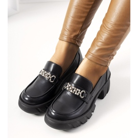 Schwarze Loafer auf klobiger Ruth-Sohle 1