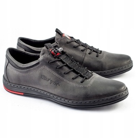 Polbut Herren Leder Freizeitschuhe K23 grau 1