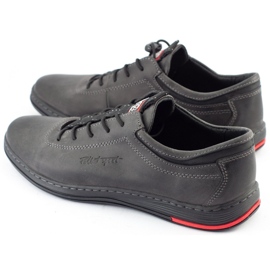 Polbut Herren Leder Freizeitschuhe K23 grau 3