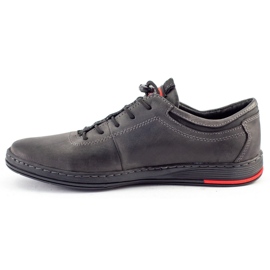 Polbut Herren Leder Freizeitschuhe K23 grau 5