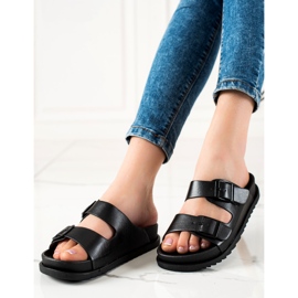 S. BARSKI Bequeme schwarze Hausschuhe S.BARSKI 2