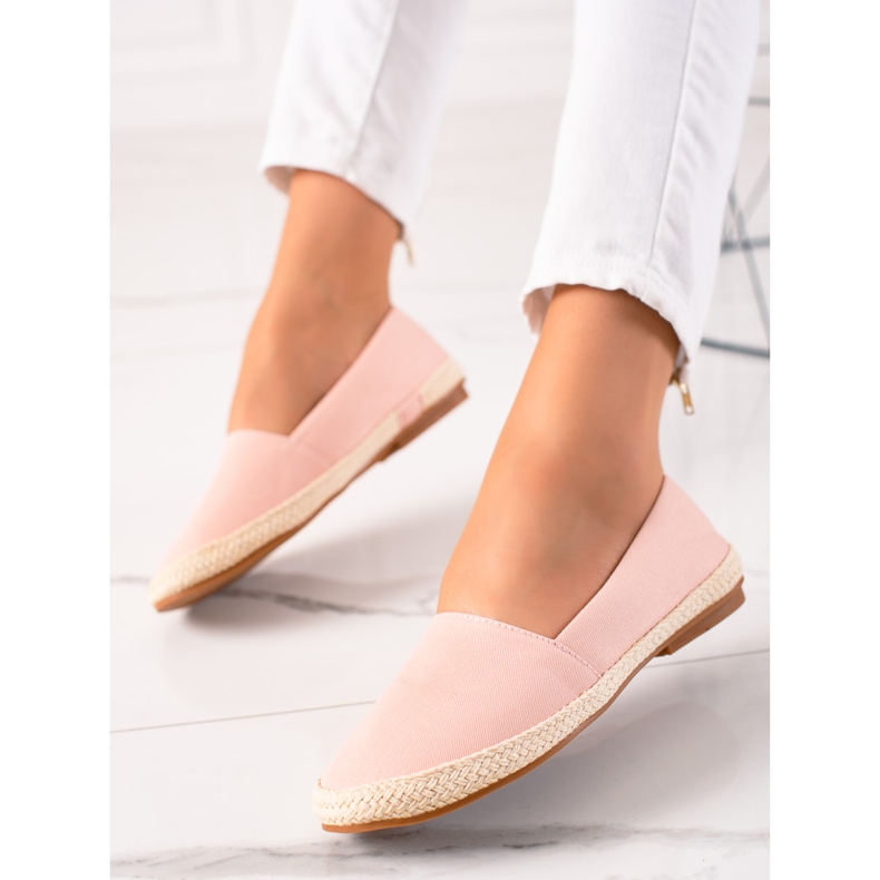 Ideal Shoes Klassische Espadrilles rosa 1
