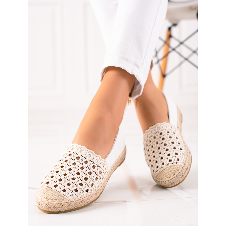 Lucky Shoes Geflochtene Espadrilles beige 2