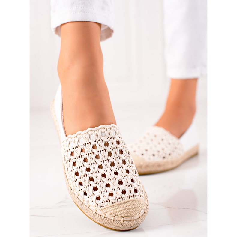 Lucky Shoes Geflochtene Espadrilles beige 1