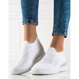 TRENDI Sneakers mit Keilabsatz weiß 1