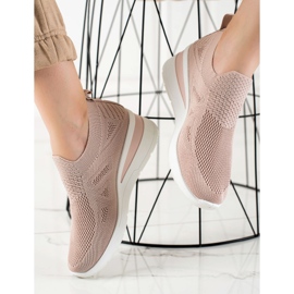 TRENDI Sneakers mit Keilabsatz rosa 2