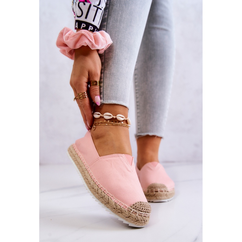 Espadrilles auf geflochtener Sohle Big Star HH274496 Pink rosa 1