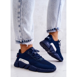 Sportschuhe für Damen Memory Foam Big Star JJ274274 Marineblau 2