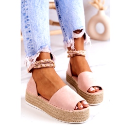 FB2 Espadrilles Sandalen auf der Plattform Pink Jeannie rosa 4