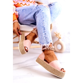 FB2 Espadrilles Sandalen auf der Plattform Pink Jeannie rosa 3