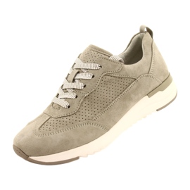 Caprice Damen-Schuhe aus durchbrochenem Leder 23708-28 in Grüntönen 4