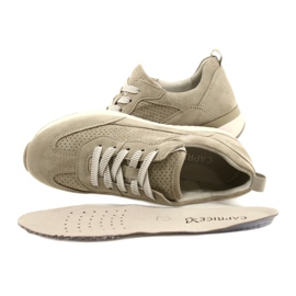 Caprice Damen-Schuhe aus durchbrochenem Leder 23708-28 in Grüntönen 7