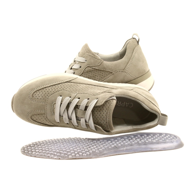 Caprice Damen-Schuhe aus durchbrochenem Leder 23708-28 in Grüntönen 8