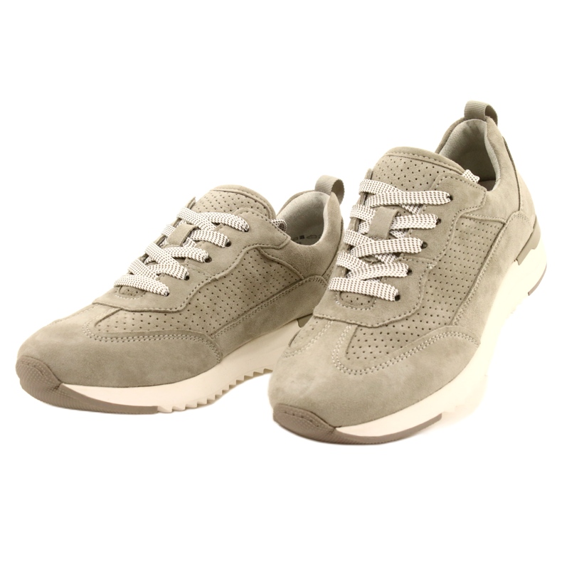 Caprice Damen-Schuhe aus durchbrochenem Leder 23708-28 in Grüntönen 3