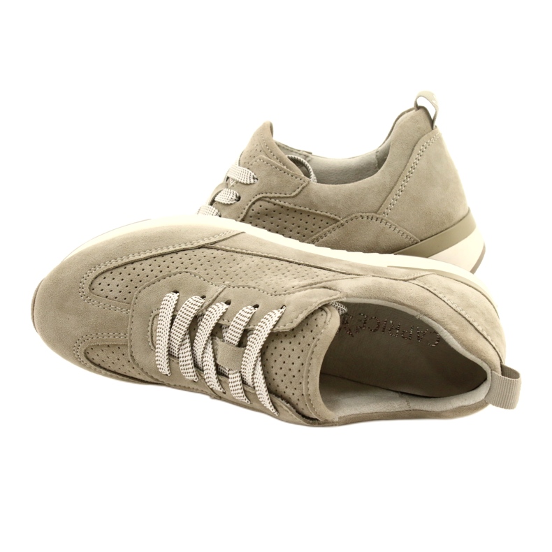 Caprice Damen-Schuhe aus durchbrochenem Leder 23708-28 in Grüntönen 6