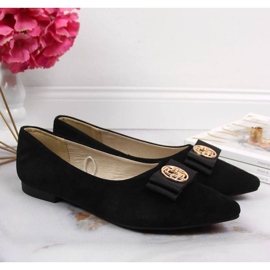 Lederballerinas mit spitzem Filippo W PAW335A schwarz 2
