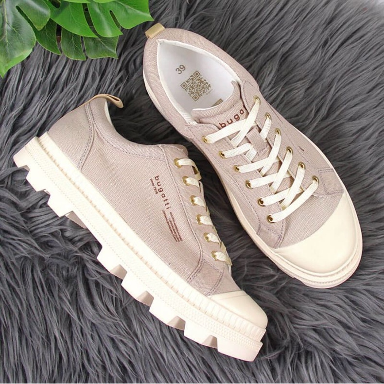 Bugatti W INT1721 beige Turnschuhe auf der Plattform 2