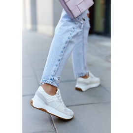 FG2 Weiß-graue Coryse gebundene Sportschuhe 1