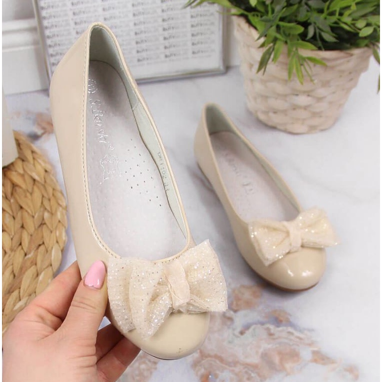 Lackierte Ballerinas S. Barski Jr. OLI153B beige 1