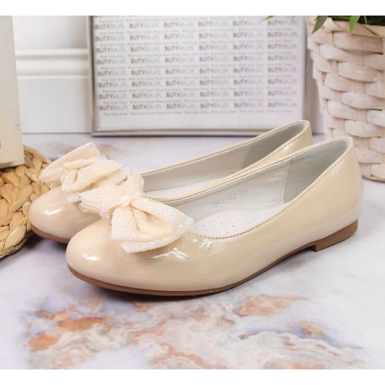 Lackierte Ballerinas S. Barski Jr. OLI153B beige 2