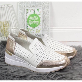 Durchbrochene Sneakers aus Leder Filippo W PAW333B weiß 2