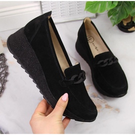 Lederschuhe mit Kette Filippo W PAW337A schwarz 1