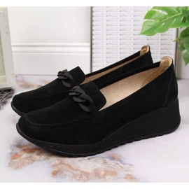 Lederschuhe mit Kette Filippo W PAW337A schwarz 2