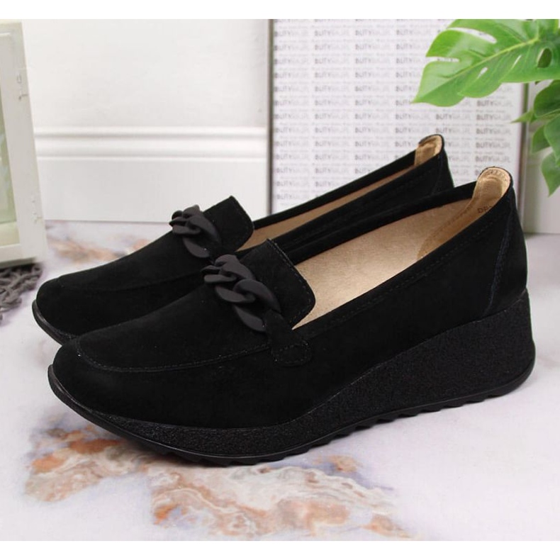 Lederschuhe mit Kette Filippo W PAW337A schwarz 2