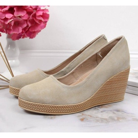 Lederpumps auf dem Keil Filippo W PAW339D beige 2